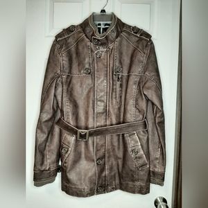 Men's large authentic leather jacket